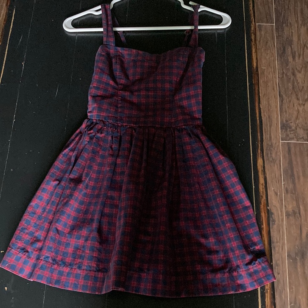 A black and white checker dress